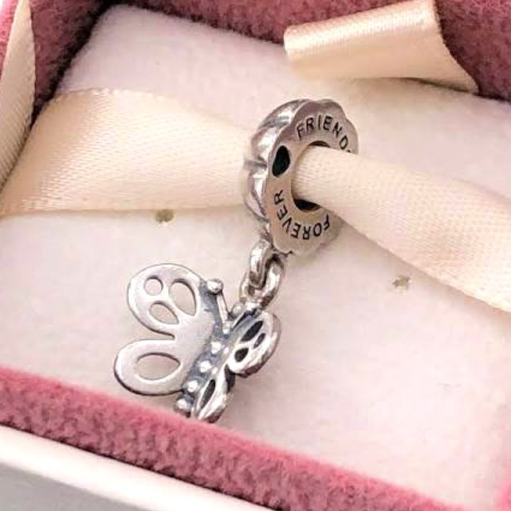 Pandora Silver "Friends Forever" Butterfly Charm